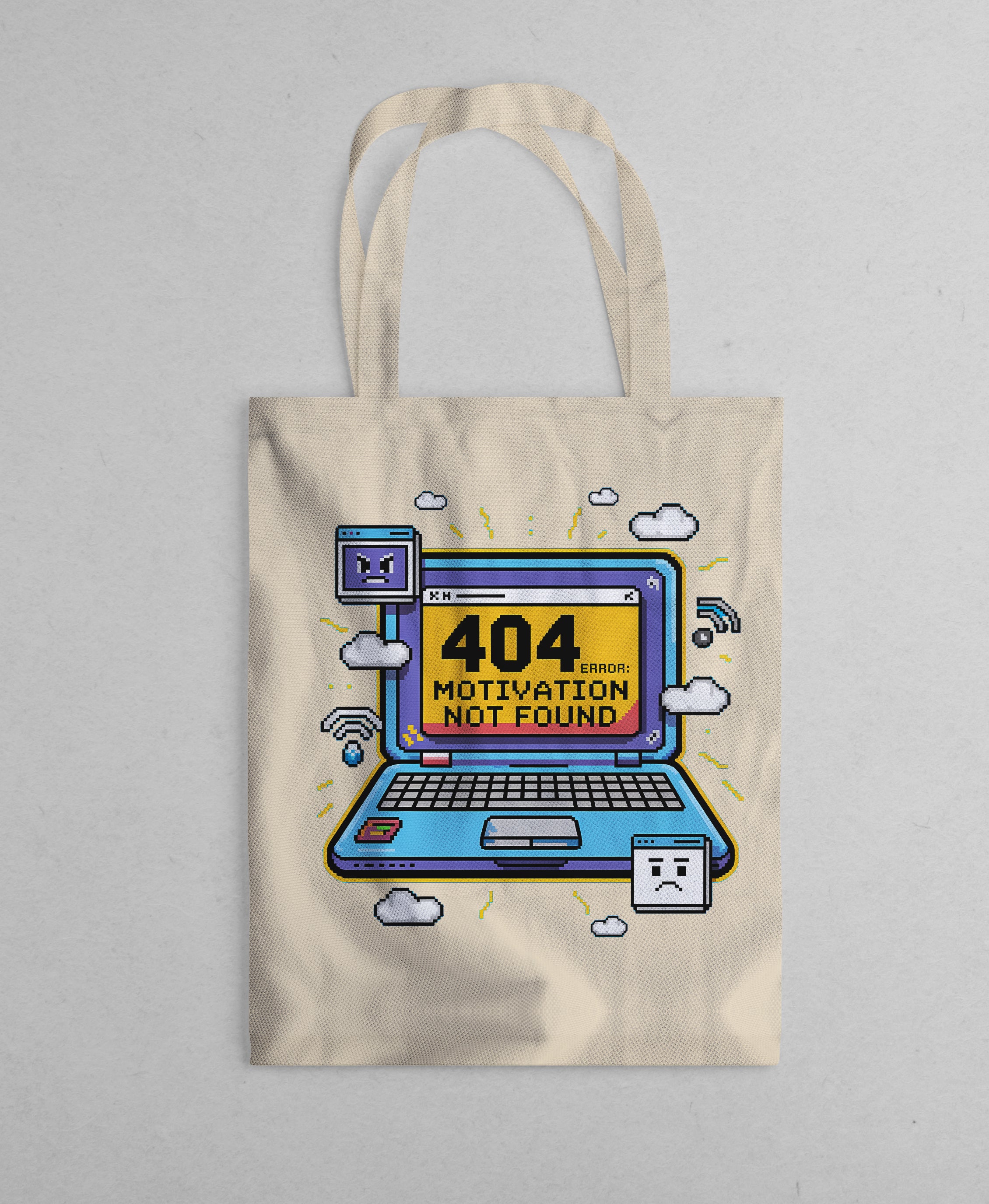 404 error canvas tote bag