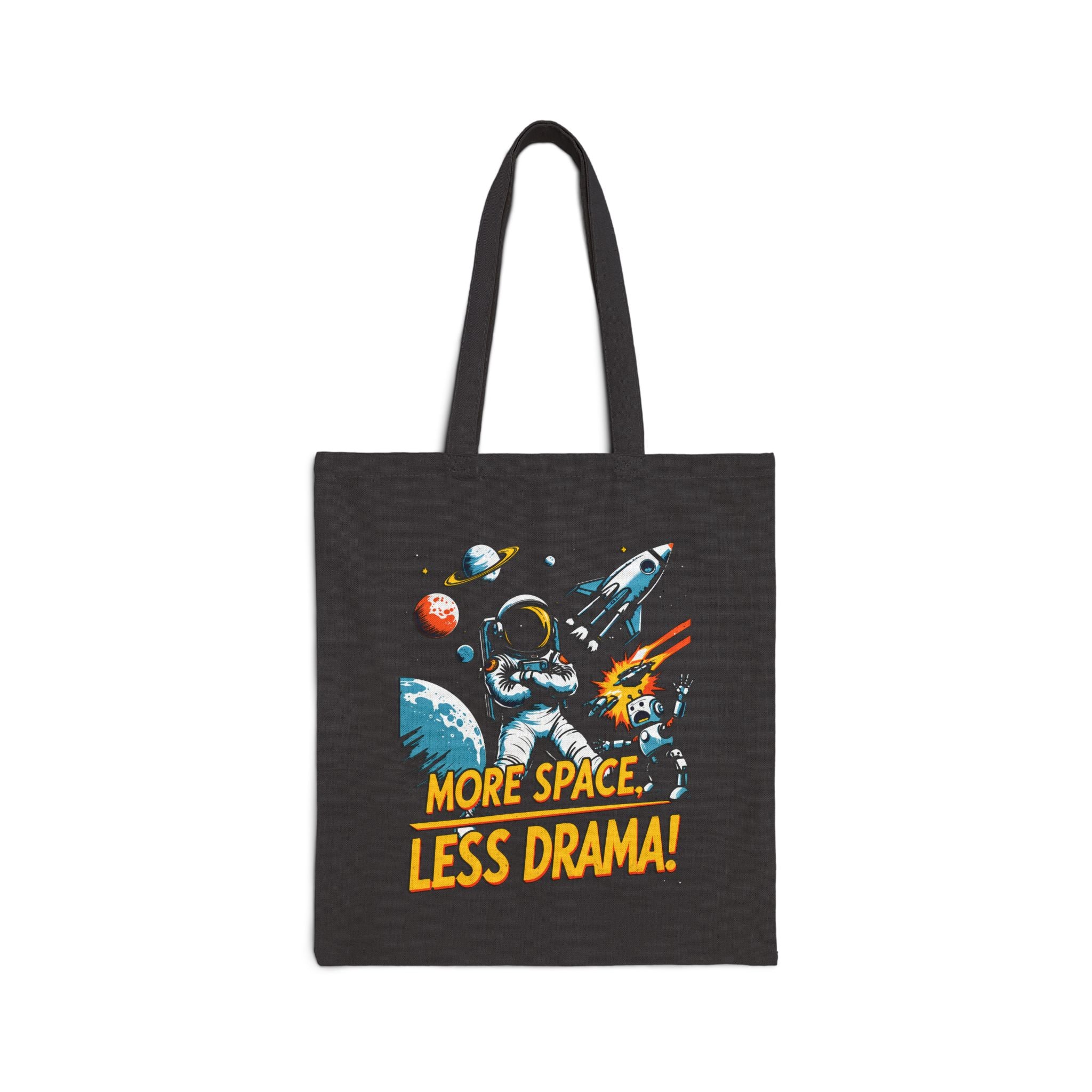 More space less drama space lovers tote bag by memez store
