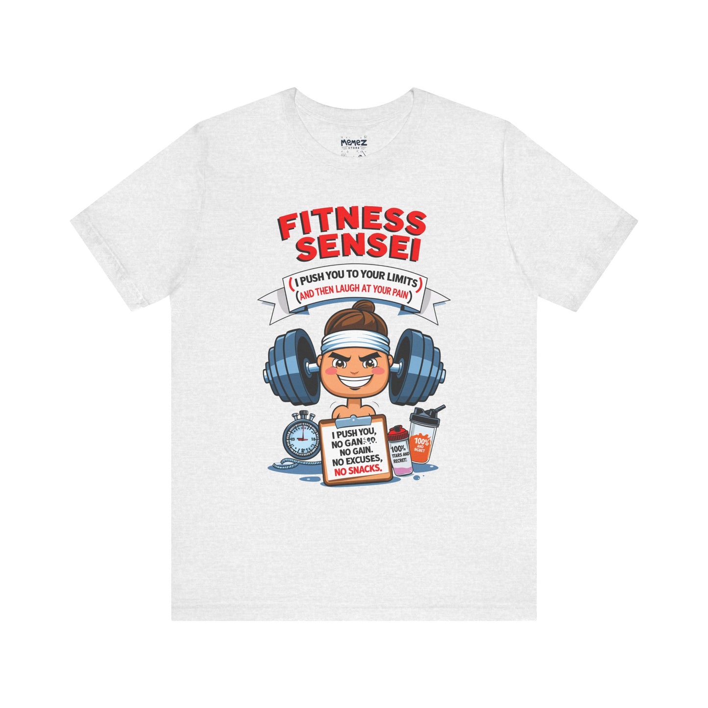 Fitness Sensei T-Shirt - gym lover funny tee by Memez Store