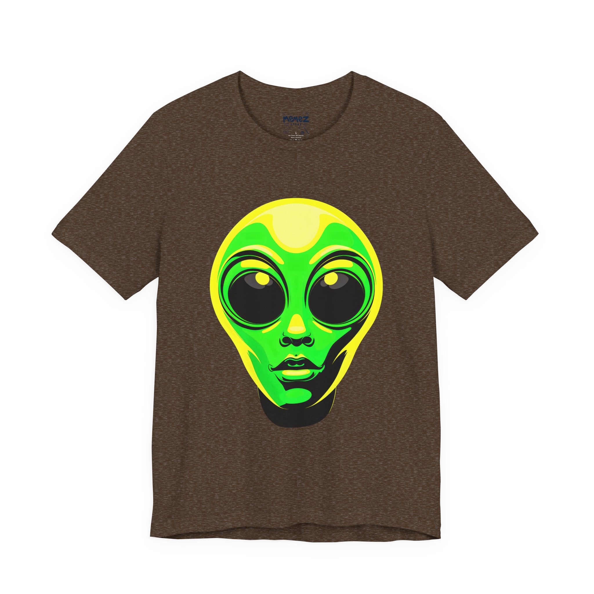 Alien Face Funny Unisex Tee by Memez Store