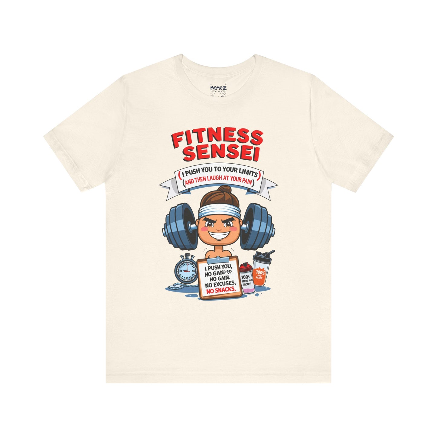 Fitness Sensei T-Shirt - gym lover funny tee by Memez Store