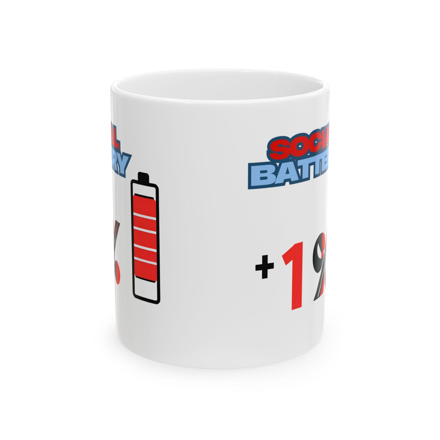 Social Battery Funny and Meme Mug By Memez Store