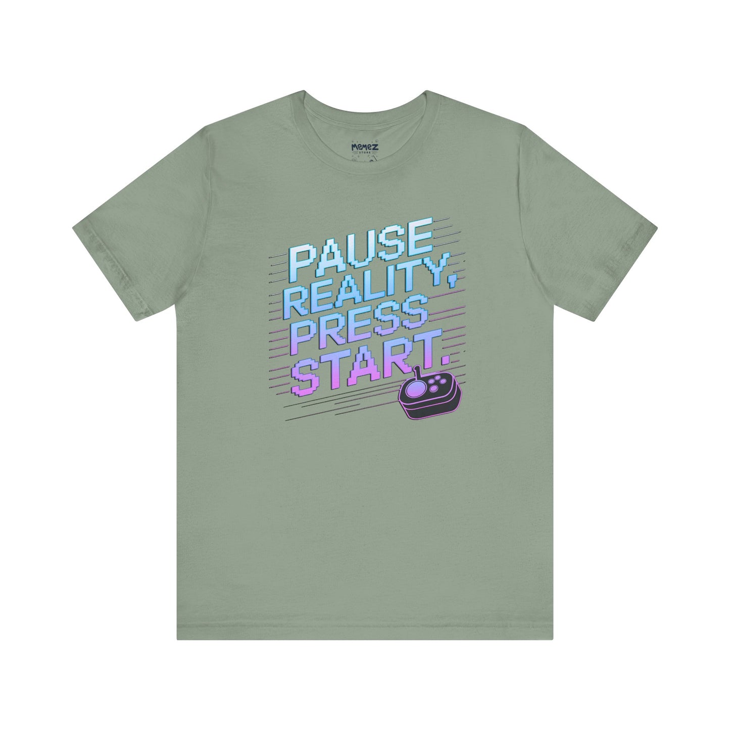 Gamer Pause Reality Press Tee - Unisex Jersey Short Sleeve