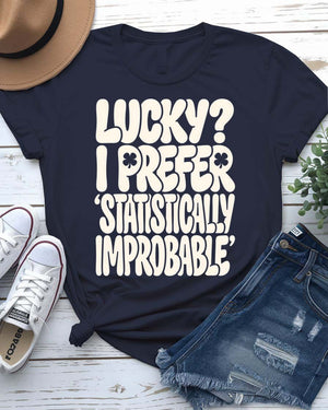 Statistically Improbable Tee with bell curve distribution on model