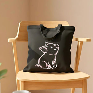 Ceramic Piggy Bank Multicolored Design Tote Bag
