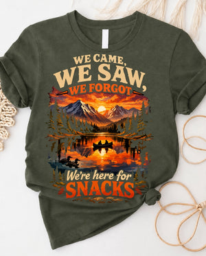 We came we saw we forgot t-shirt with vintage typography design