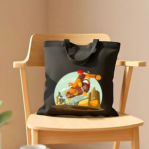 Skate Lovers Canvas Tote Bag - Natural Reusable Skate Shopper
