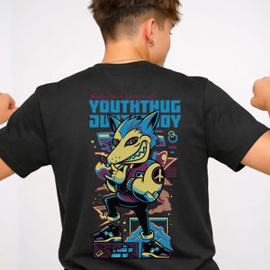 Youth Thug Streetwear Tee - Bold Typography Front Design