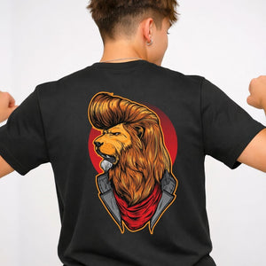 Lion Streetwear Tee with Majestic Portrait Graphic