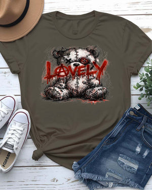 Lovely Streetwear t-shirt with modern typography graphic on oatmeal