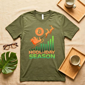 HODL-IDAY Crypto Bitcoin Christmas Pun T-Shirt