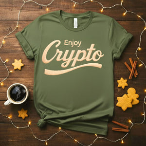 "Enjoy Crypto" Parody Funny T-Shirt for Bitcoin Fans