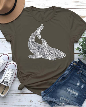 Robot Fish Tee with detailed illustration of a sleek, metallic robotic fish
