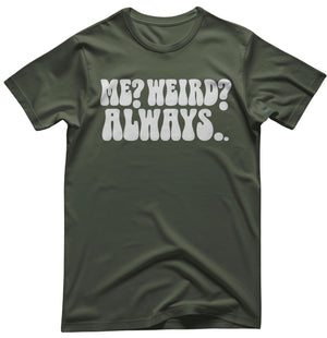 Typographical graphic tee embracing individuality and humor