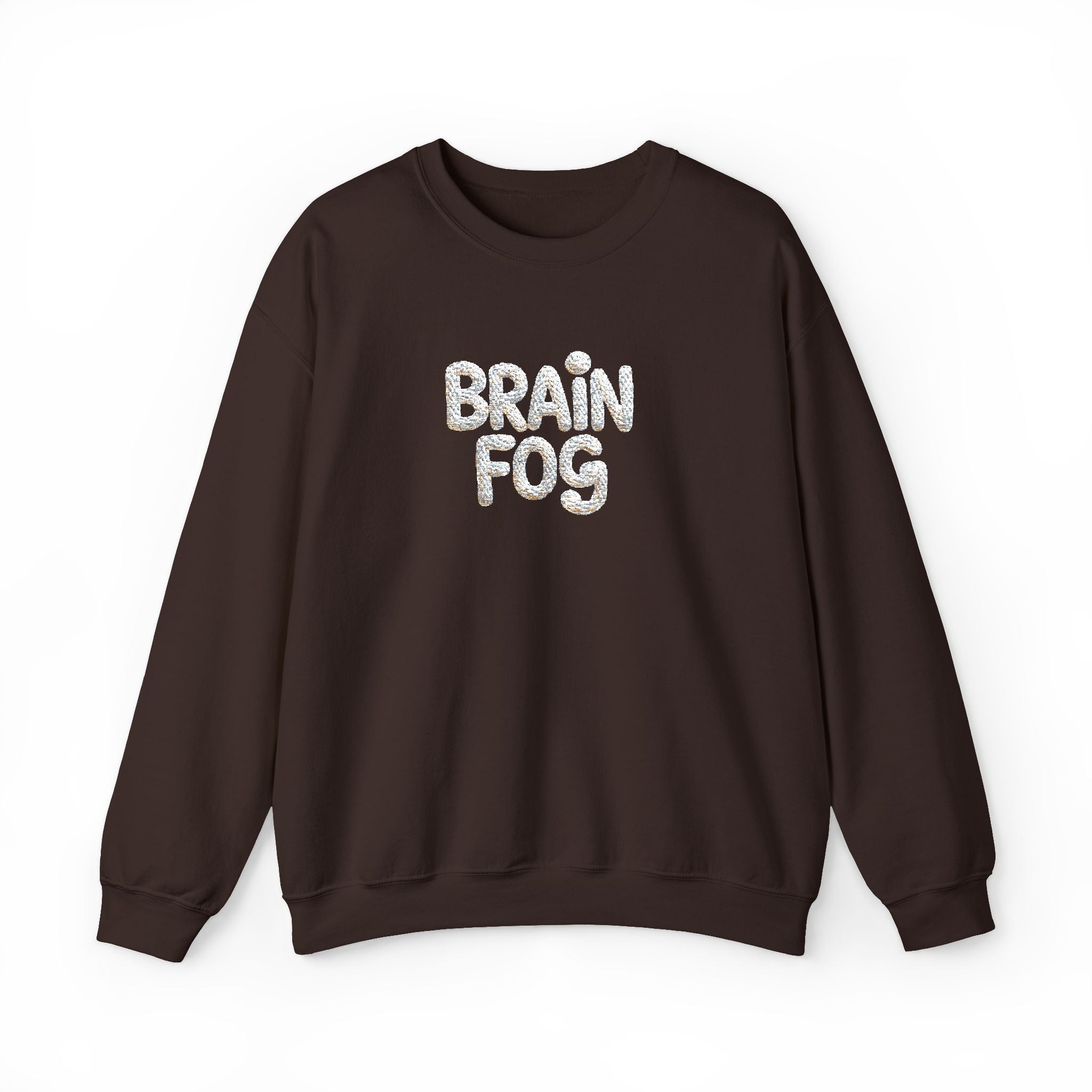 Brain Fog Typograhical Embroidered Sweatshirt