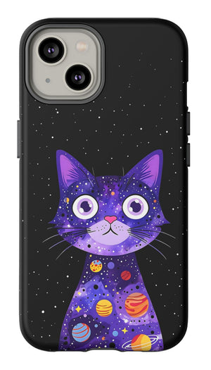 MeoMagic Cat Galaxy Phone Case – Cute Cosmic Cover for Cat & Space Enthusiasts by Memez Store
