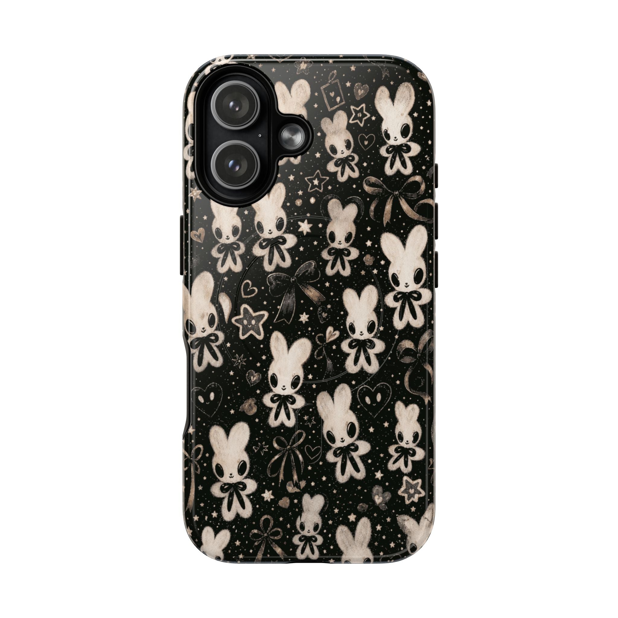 Cute Kawaii Bunny Pattern Tough Magnetic Phone Case