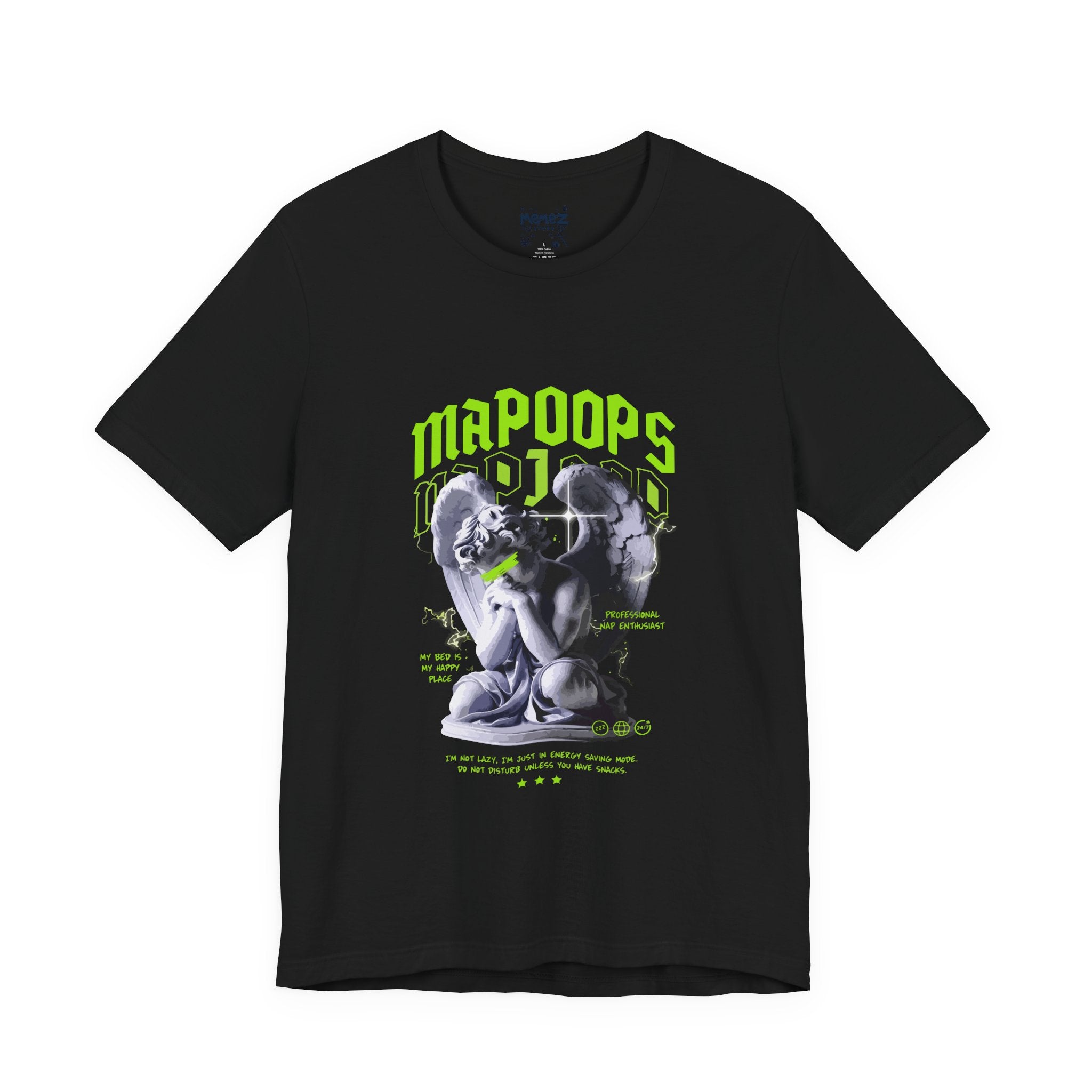 Napoops Mood Funny Sleeping Statue Graphic T-Shirt