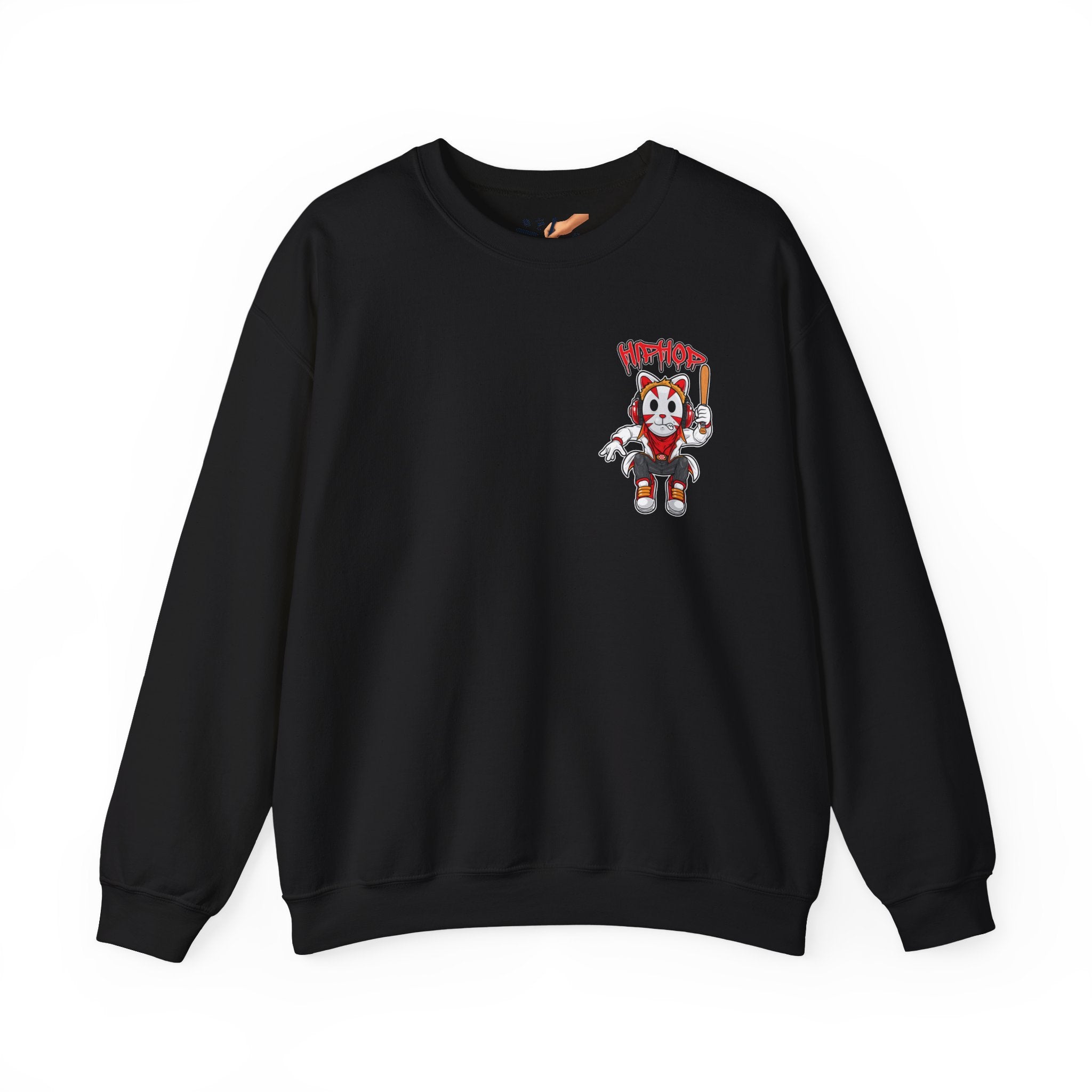 Hip Hop Cat Streetwear Crewneck Sweatshirt