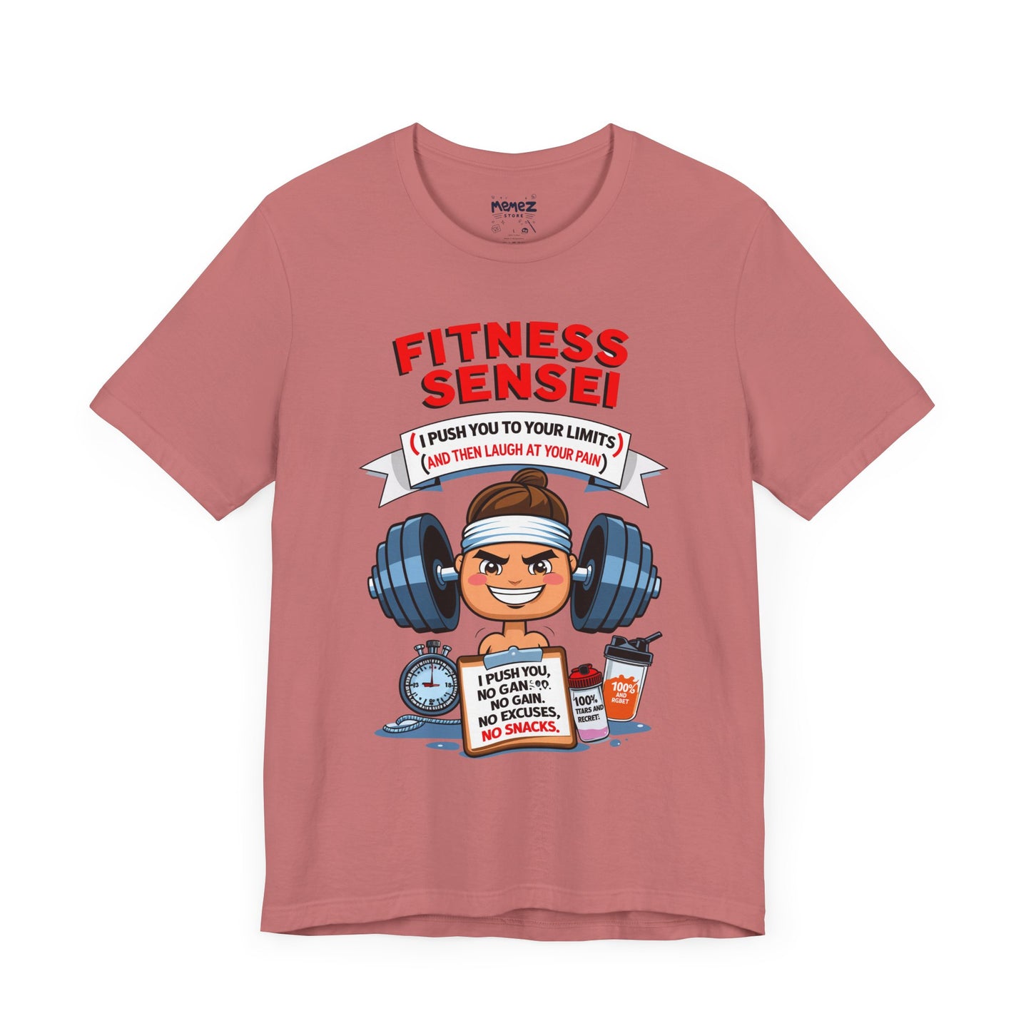 Fitness Sensei T-Shirt - gym lover funny tee by Memez Store