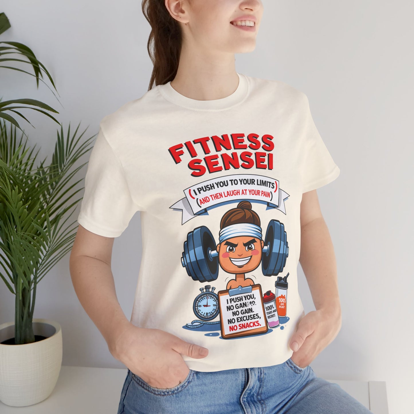 Fitness Sensei T-Shirt - gym lover funny tee by Memez Store