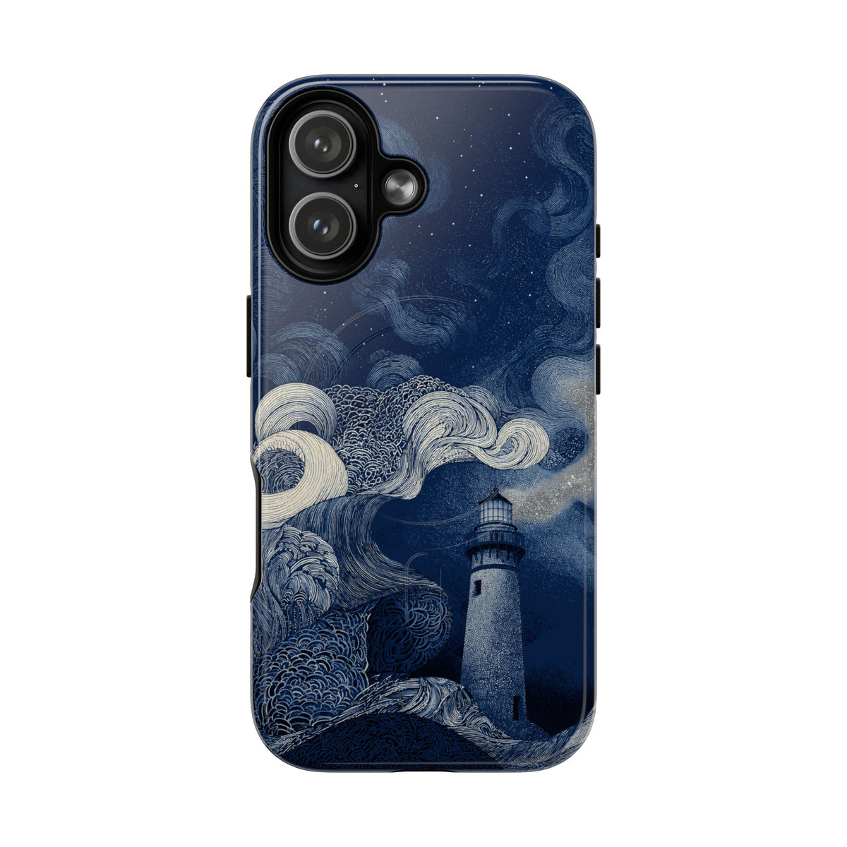 Nautical Lighthouse Tough Magnetic Phone Case — Durable Magnetic iPhone Cover with Ocean Wave Art