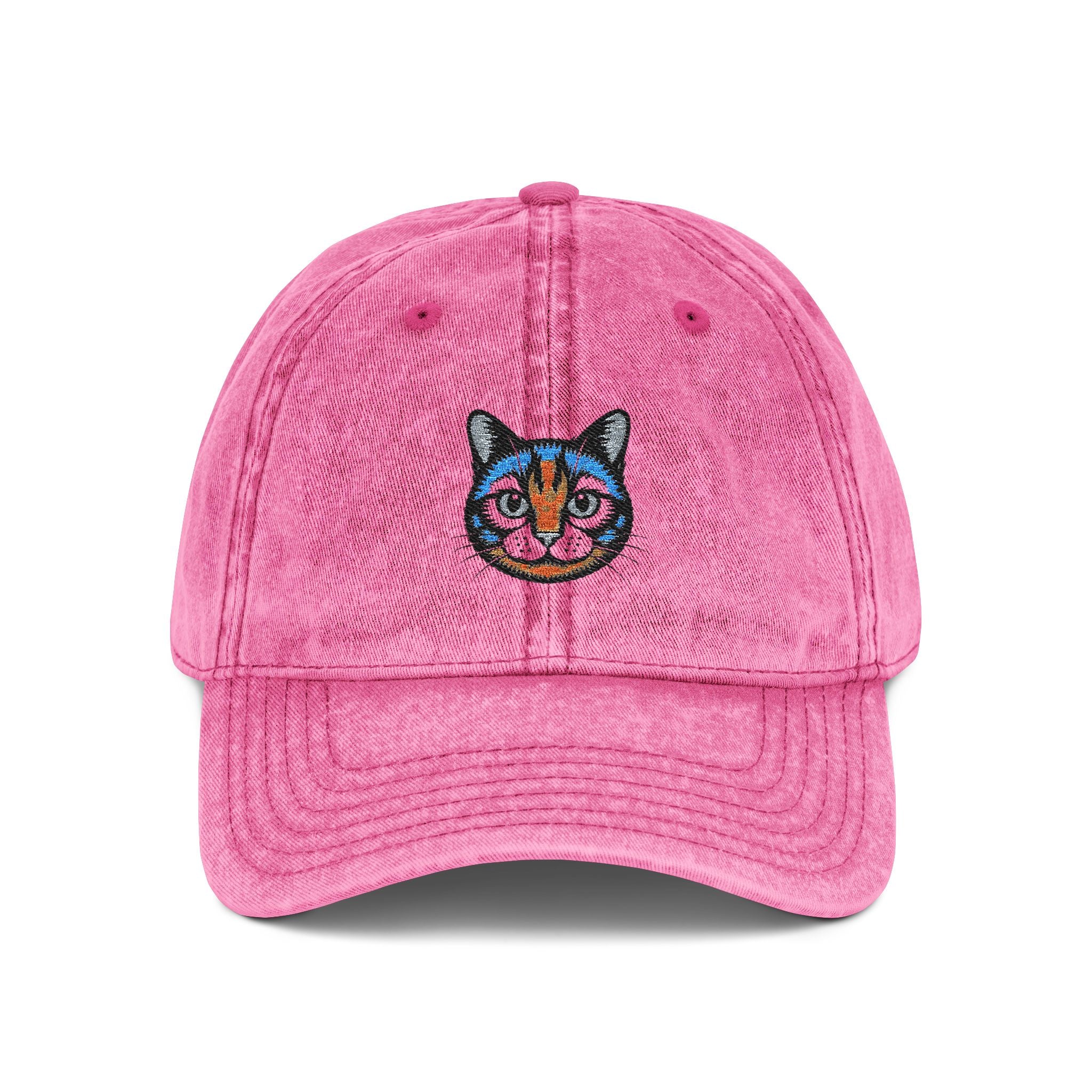 Embroidered Cat Cap