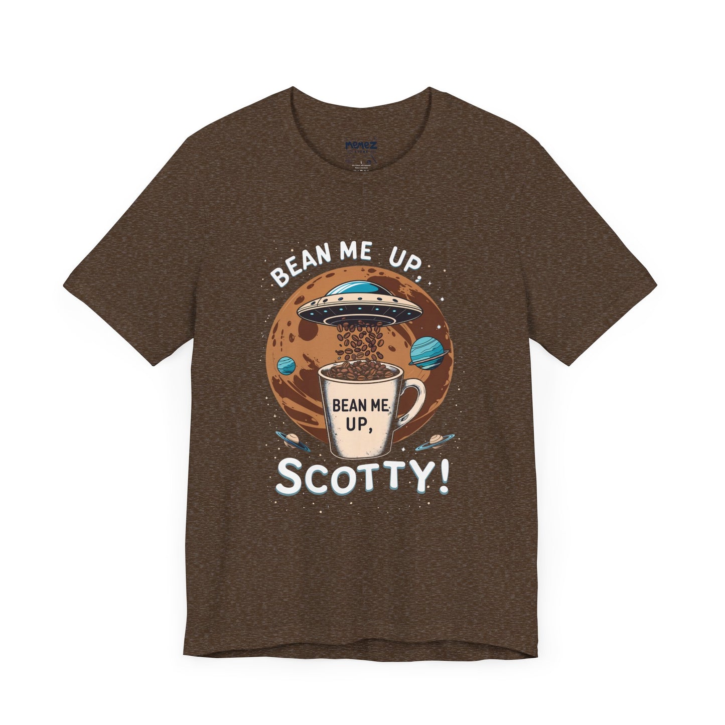 Bean Me Up a Funny Coffee and Allien Lovers Tee By Memez Store