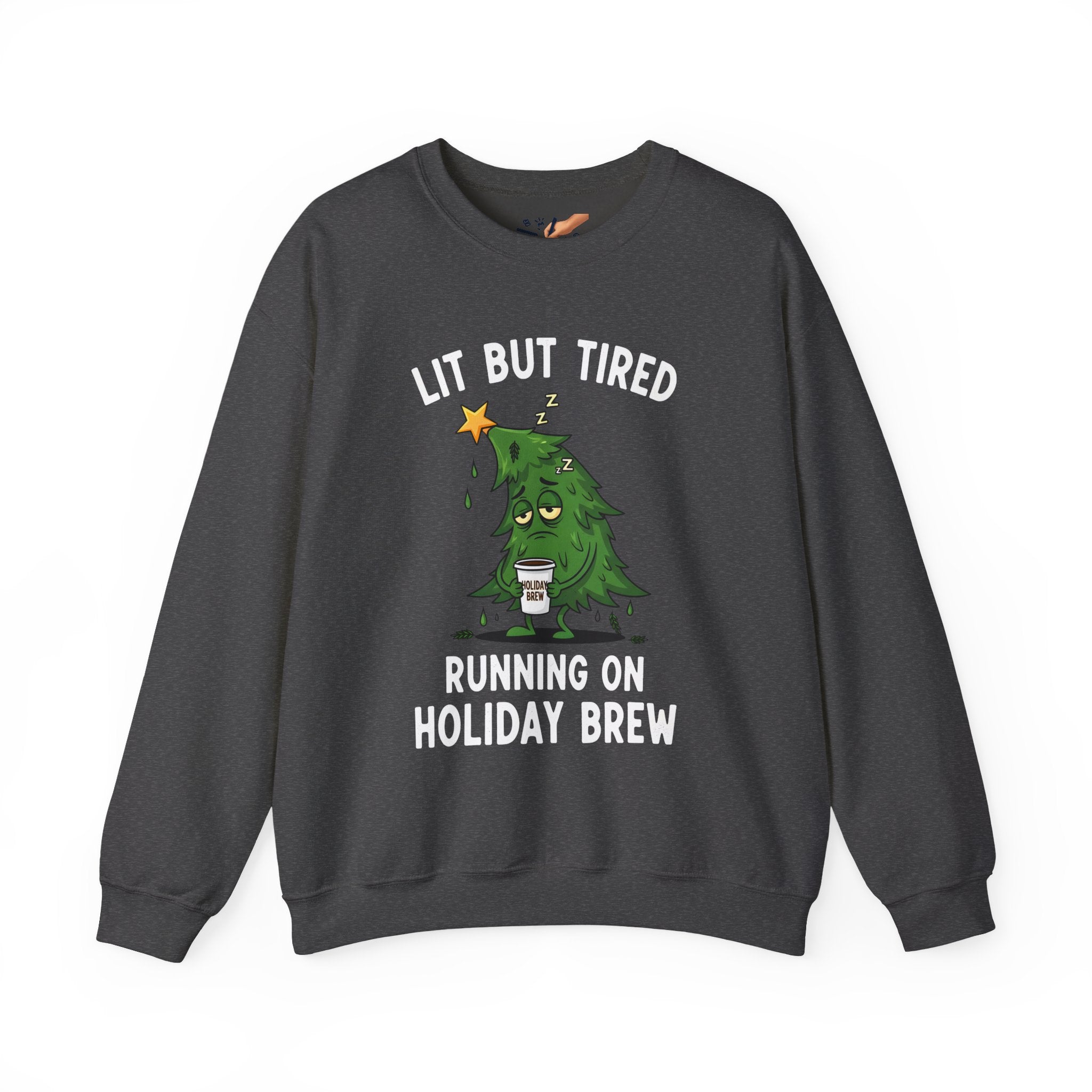 Lit but Tired Chirstmas Sweatshirt