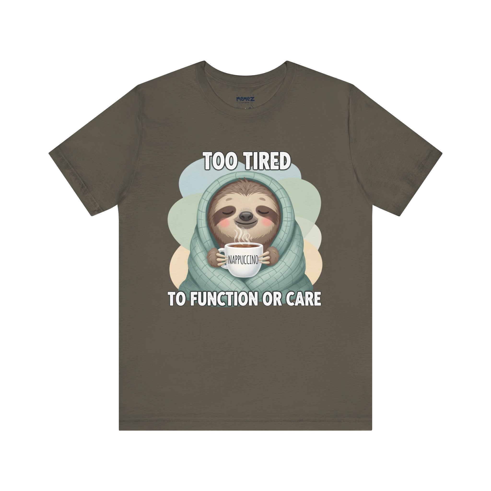 T-Shirt Too Tired Unisex Jersey Short Sleeve Tee