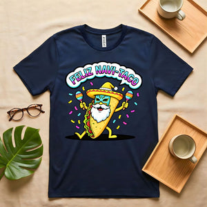 Feliz Navi-Taco Christmas Taco Pun T-Shirt