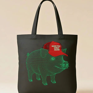 "Make Piggy Great Again" Cute Pig Parody Tote Bag