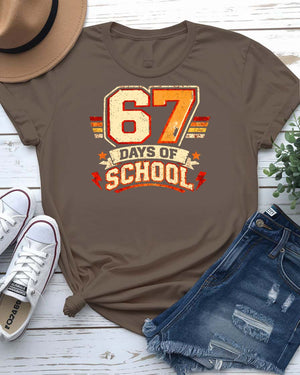 67 Days of School Celebration T-Shirt for Teachers and Students