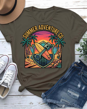 Summer Adventure Co Tee vintage mountain graphic
