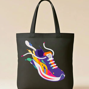 Color Joggers Bacon Me Crazy Tote Bag - Vibrant Stripe Graphic Tote