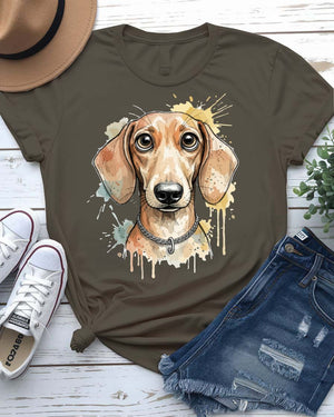 Cute dog tee floppy ears puppy face graphic