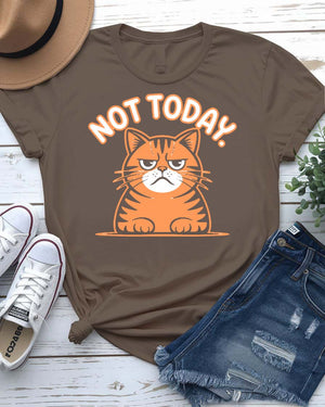 Not Today Cat Lover Graphic T-Shirt