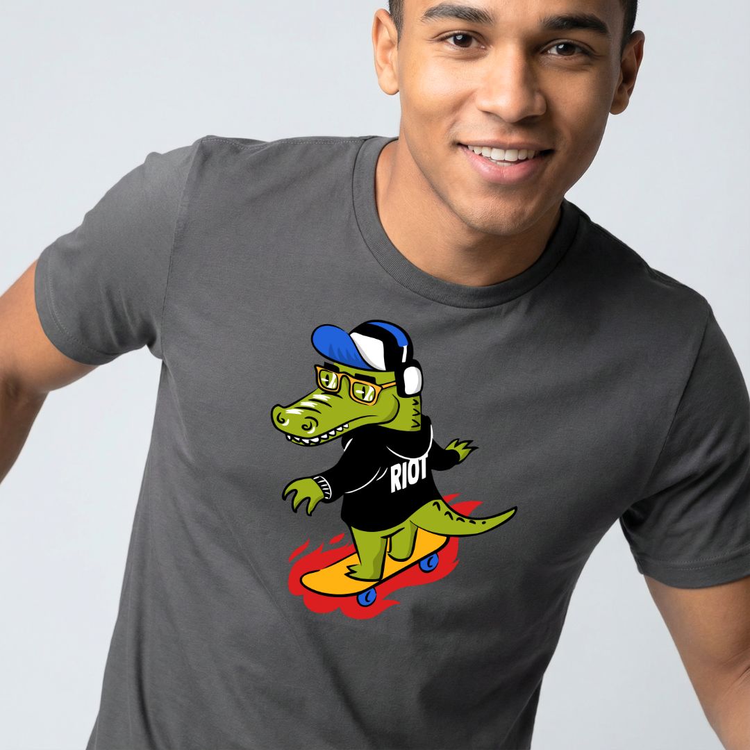 Riot Crocodile Streetwear Tee