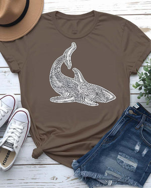 Robot Fish Tee with detailed illustration of a sleek, metallic robotic fish