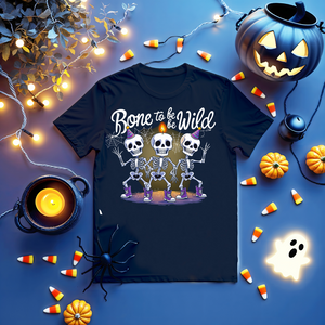 Bone to be Wild skeleton biker graphic tee by Memez Store