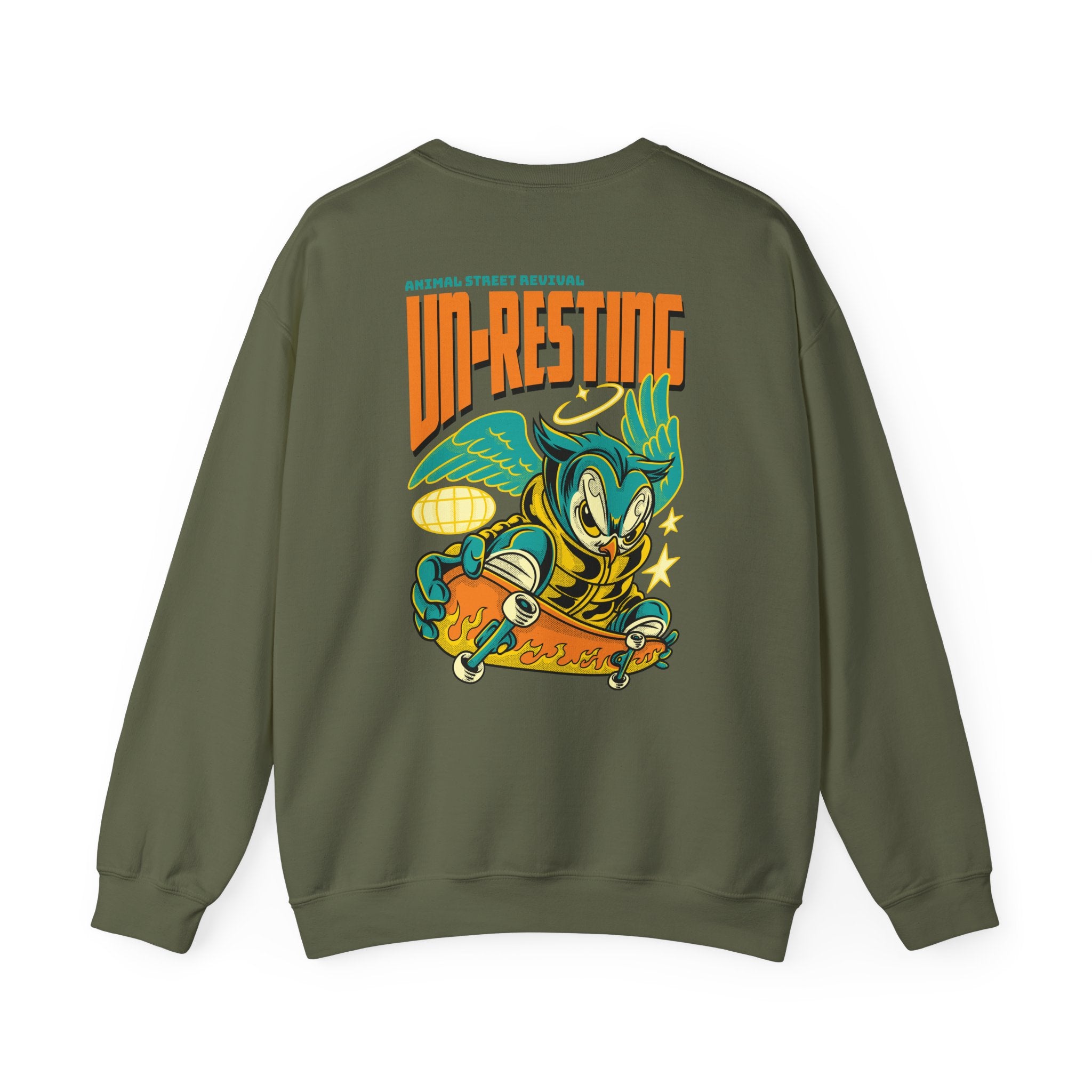 Un Resting Streetwear Crewneck Sweatshirt — Graphic Urban Lounge Pullover