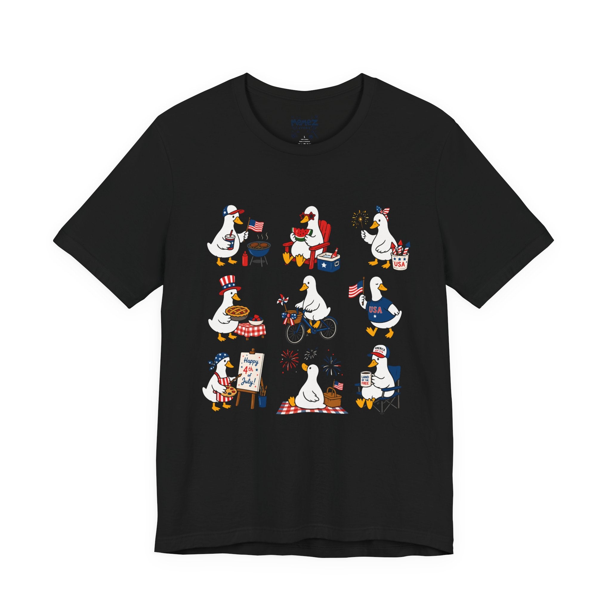 4th of July Ducks T-Shirt — Ducks In 4 July Patriotic Tee