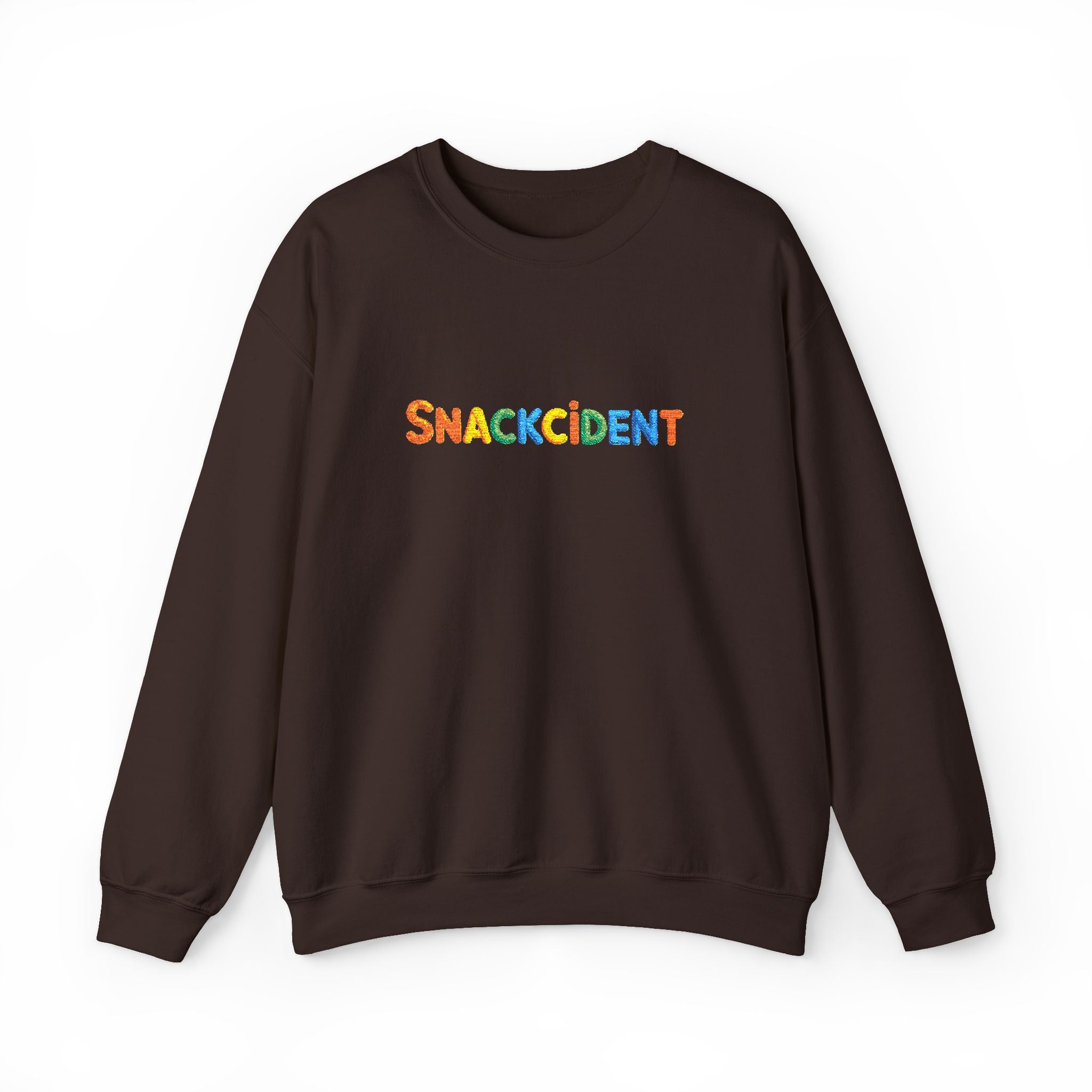Snackcident Typograhical Embroidered Sweatshirt