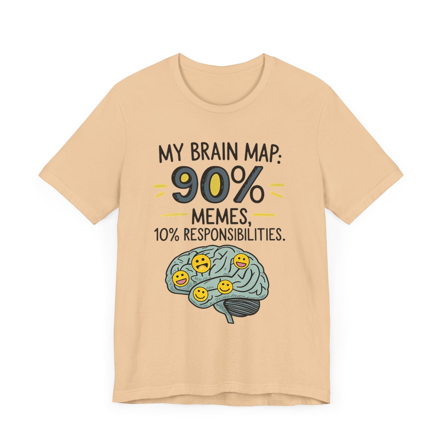 Funny Meme Tees for Stress Relief - 90% Memes, 10% Responsibilities