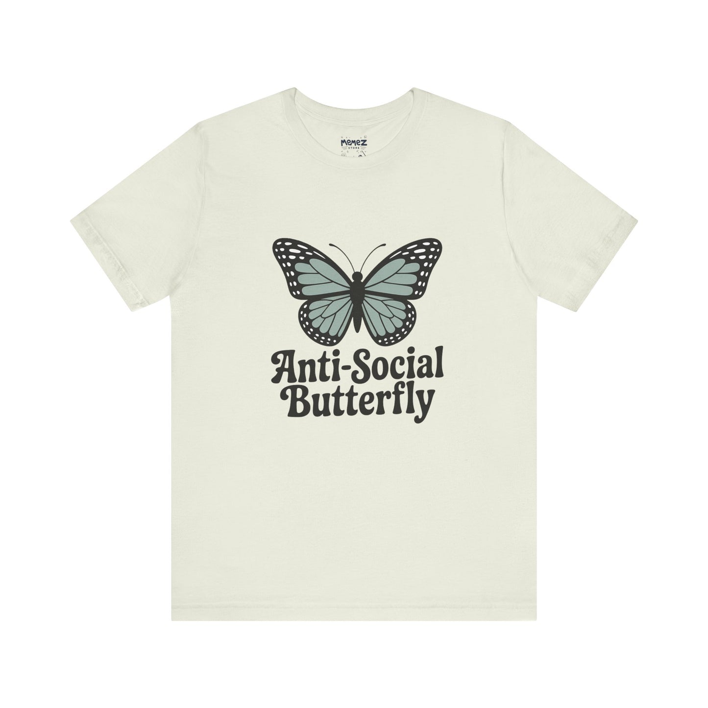 Unisex Jersey Short Sleeve Tee - Anti-Social Butterfly Tee By memez store