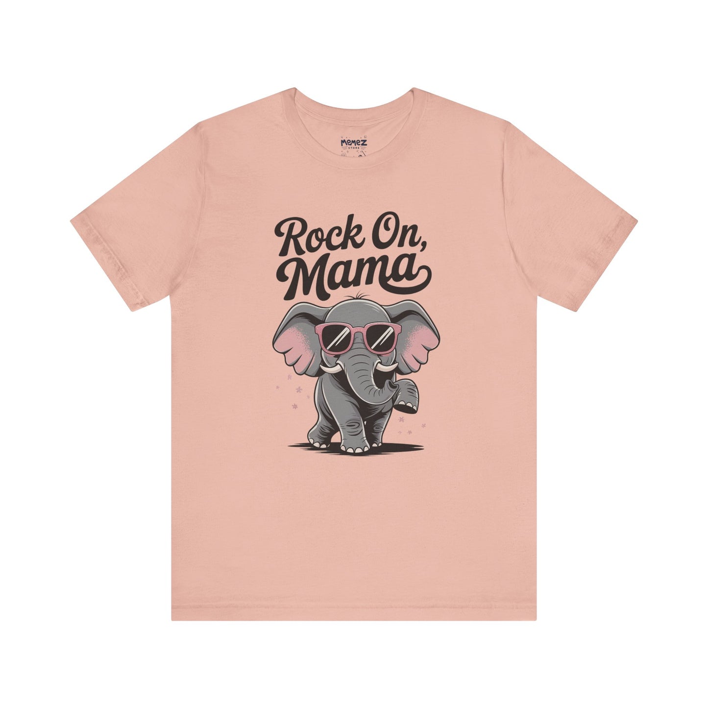 Rock on Mama, Funny Elephant Mother Day Tee by Memez Store