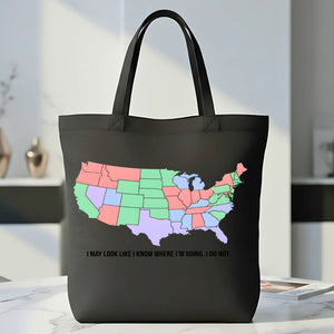 FunnyText American Tote Bag with Humorous USA Slogan