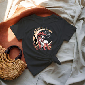 "Out of Bed Spirit Funny Skull Tee by Memez Store"