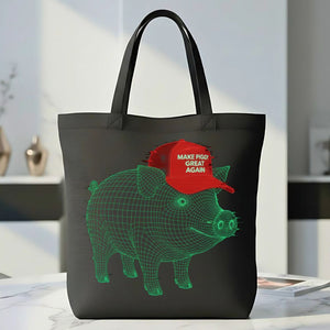 "Make Piggy Great Again" Cute Pig Parody Tote Bag