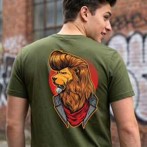 Lion Streetwear Tee with Majestic Portrait Graphic
